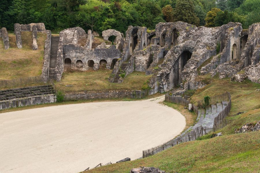 Amphithéâtre romain à Saintes, Charente-Maritime, France