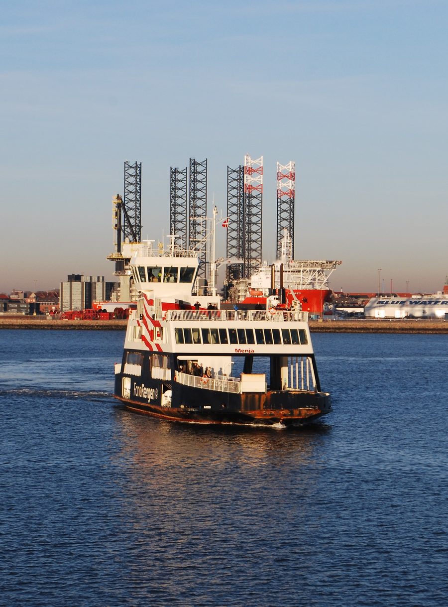 Ferry M/F Menja à Nordby sur Fanø, Danemark
