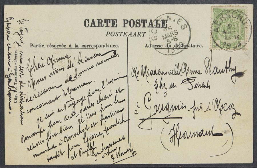 Une vue de carte postale historique de l'église d'Aarschot.