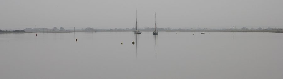 Vue de l’estuaire de la Blackwater depuis la statue de Byrhtnoth à Maldon, Essex