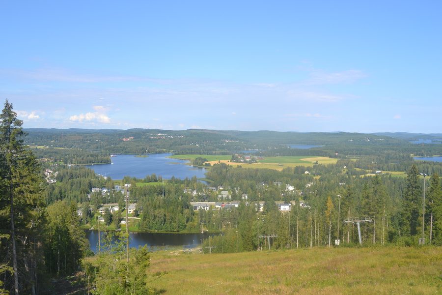 Vue depuis Riihivuori sur le paysage près de Muurame