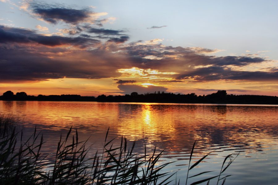 Ambiance du soir sur l’Inselsee près de Mühl Rosin