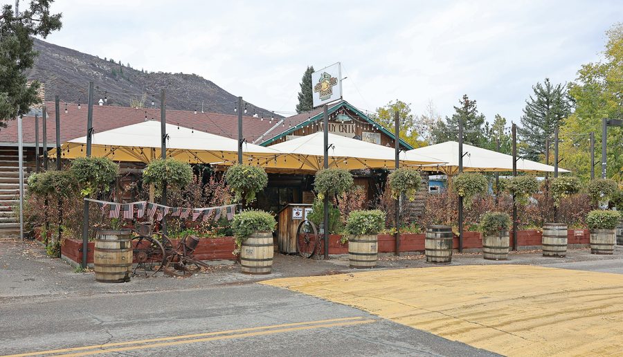 Façade de la Woody Creek Tavern à Woody Creek, Colorado.