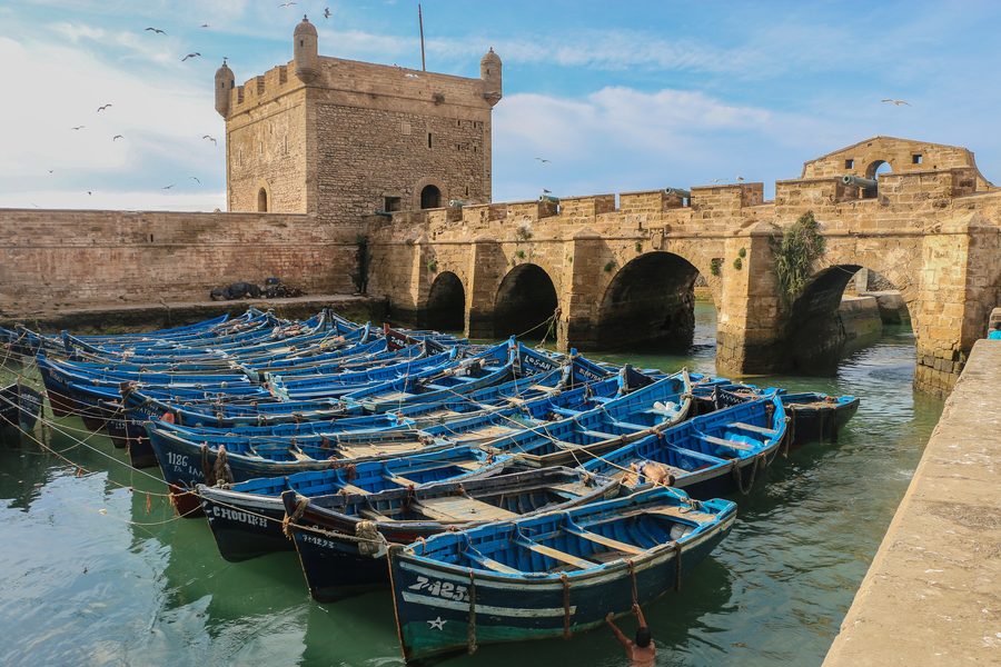 Citadelle d’Essaouira et remparts tournés vers la mer sur la côte atlantique du Maroc