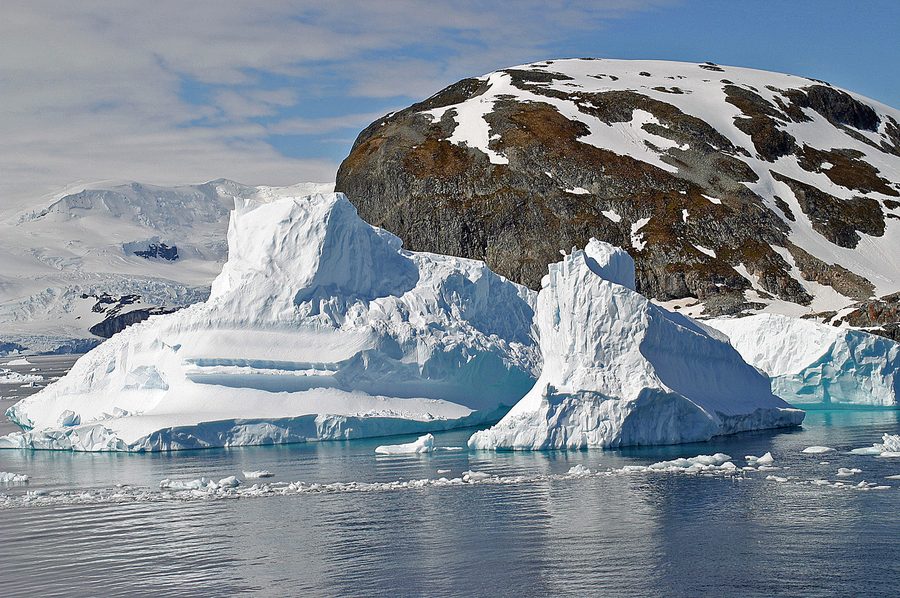 Icebergs en Antarctique