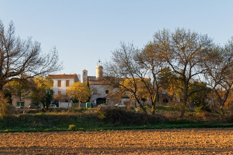 Le village de Parignargues vu depuis le cimetière.
