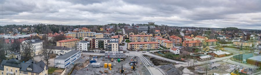 Vue panoramique de Norrtälje dans le comté de Stockholm, Suède