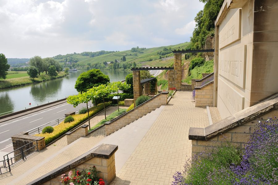 La Moselle vue depuis le monument Paul Eyschen à Stadtbredimus, Luxembourg