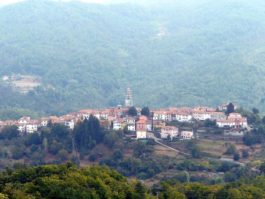 Panorama de Carro, La Spezia, Ligurie, Italie