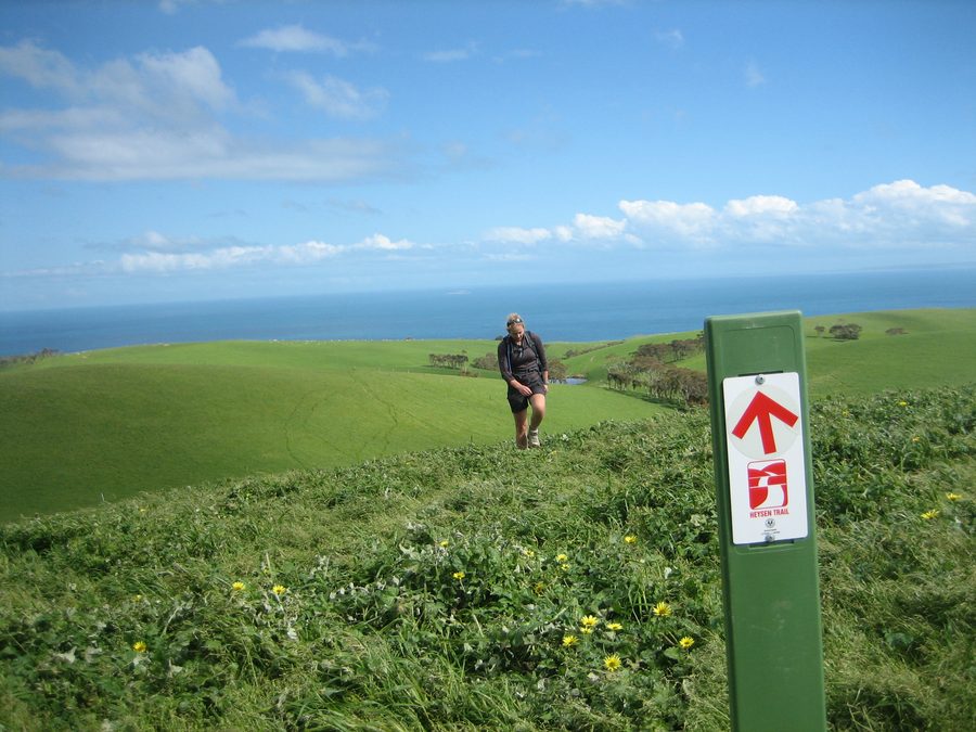 Randonneurs sur le Heysen Trail près de Waitpinga