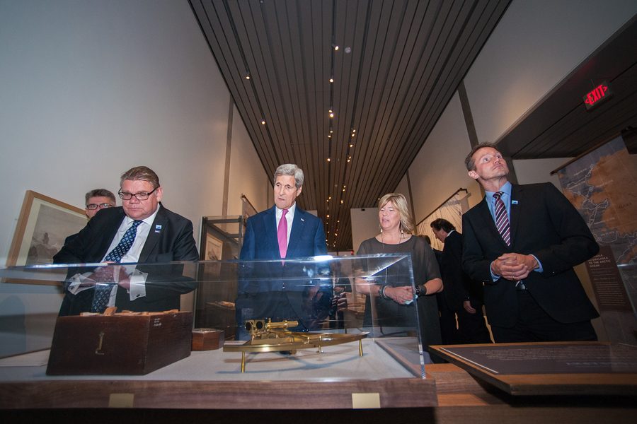 Visiteurs au musée d’Anchorage à Anchorage, Alaska