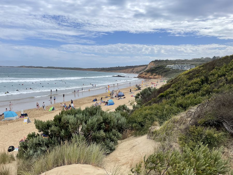 Plage d'Anglesea sur la Surf Coast de Victoria
