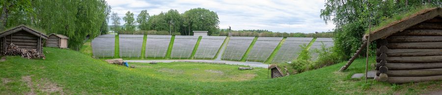 Vue panoramique de l’amphithéâtre à Stiklestad près de Verdal