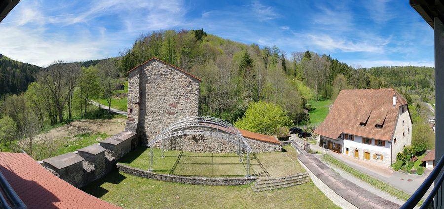 Panorama des ruines du château de Hohendießen près de Horb am Neckar