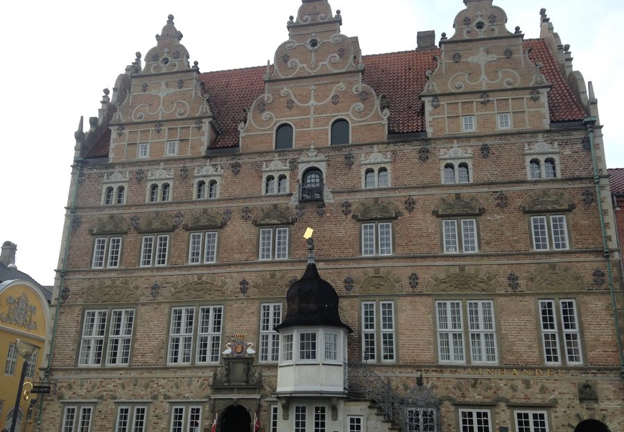 La maison de Jens Bang au centre d'Aalborg, un monument historique de la ville.