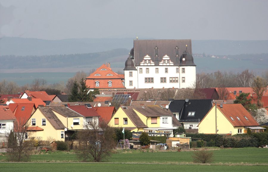 Heringen (Helme), vue vers le château