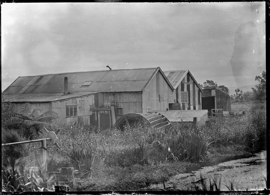 Vieux moulin historique à Waiwhetu à Lower Hutt, photographié en 1909