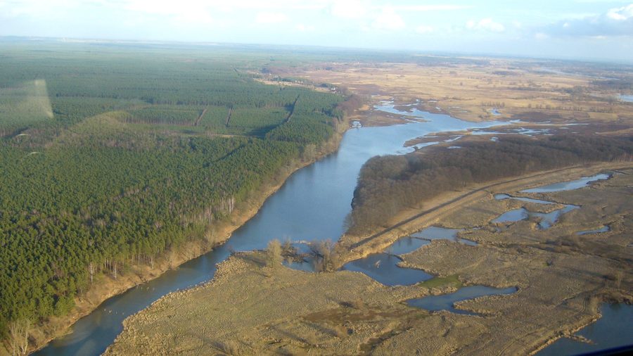 Lac de Krzesin dans le parc paysager de Krzesin, Pologne