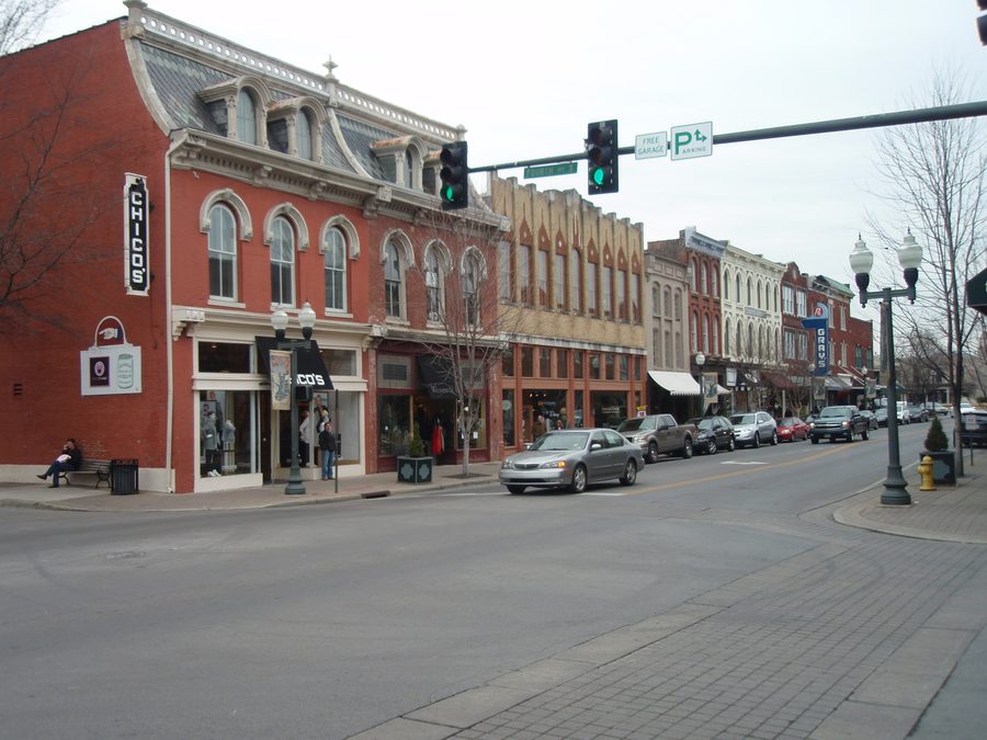 Main Street historique sur la 4th Avenue à Franklin, Tennessee
