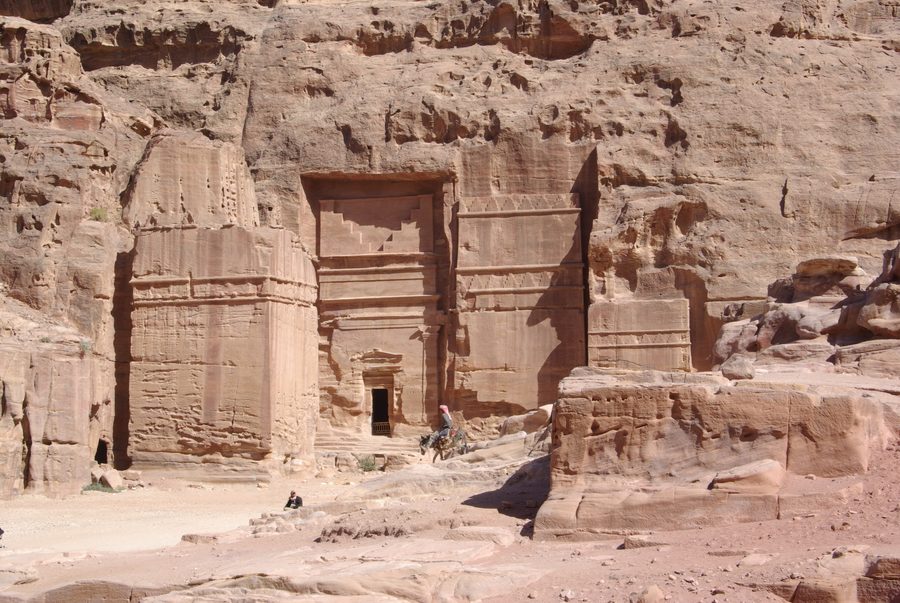 Paysage rocheux de Petra en Jordanie