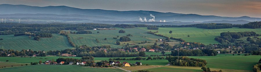 Vue de Herwigsdorf dans la commune de Rosenbach au loin
