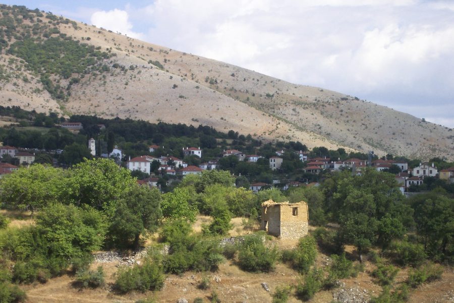 Vue partielle de Vogatsiko dans la région de Kastoria