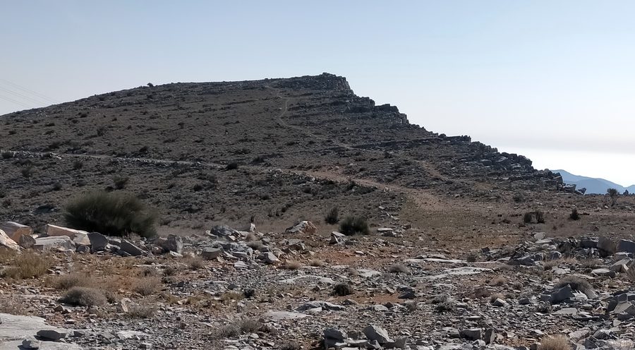 Vue sur le sommet du Jebel Jais dans le massif du Hajar à Ras Al Khaimah