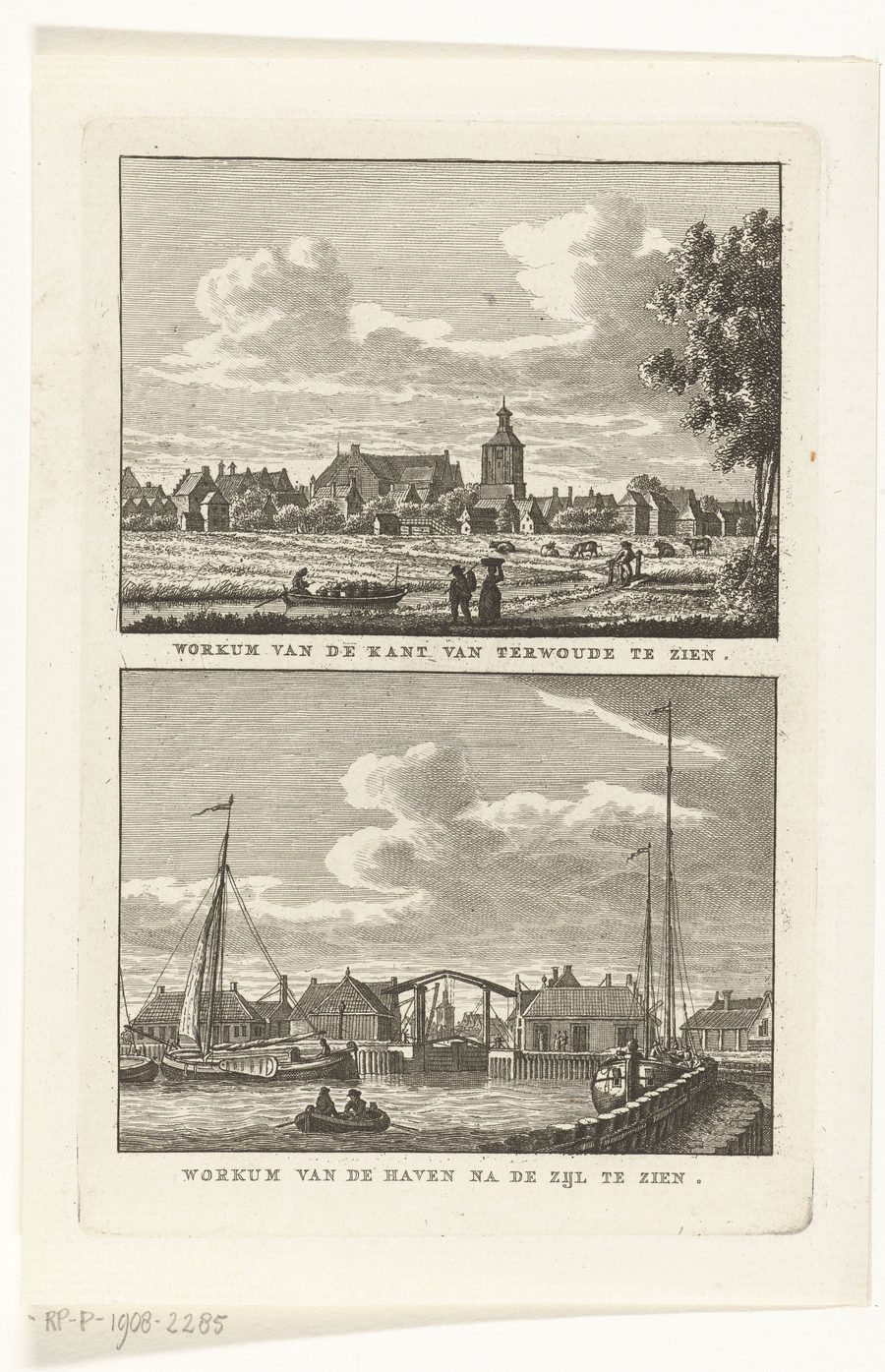 Vue historique de Workum et de son port