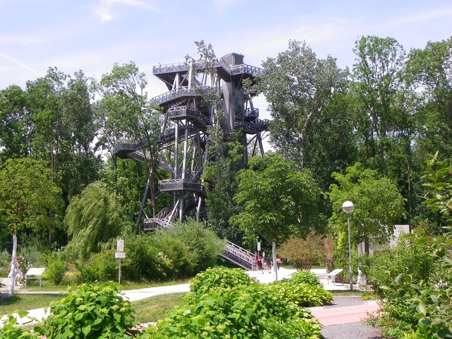 Passerelle dans la cime des arbres à la Garten Tulln