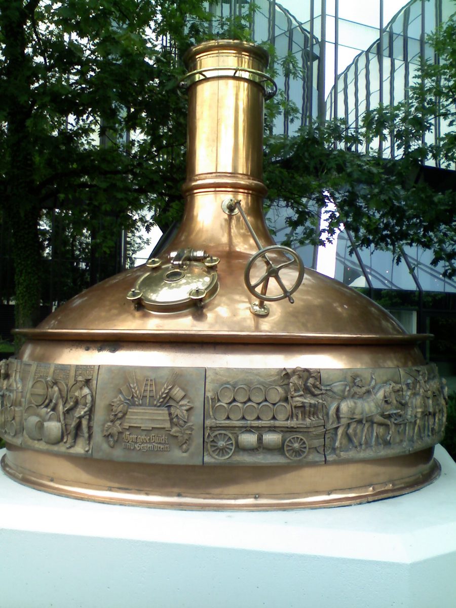 Représentation historique sur l'histoire de la brasserie à Warstein