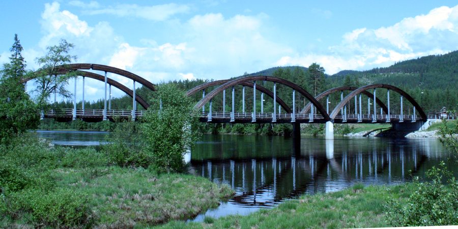 Pont de Nybergsund au-dessus du Trysilelva
