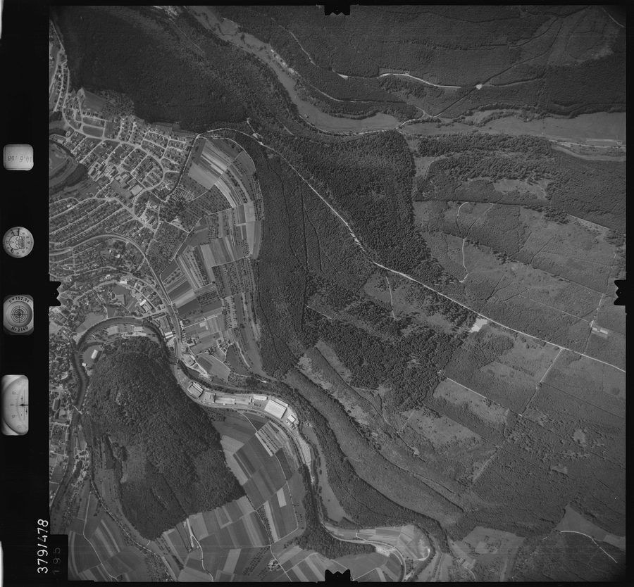 Vue aérienne de Gündringen dans la région de Nagold