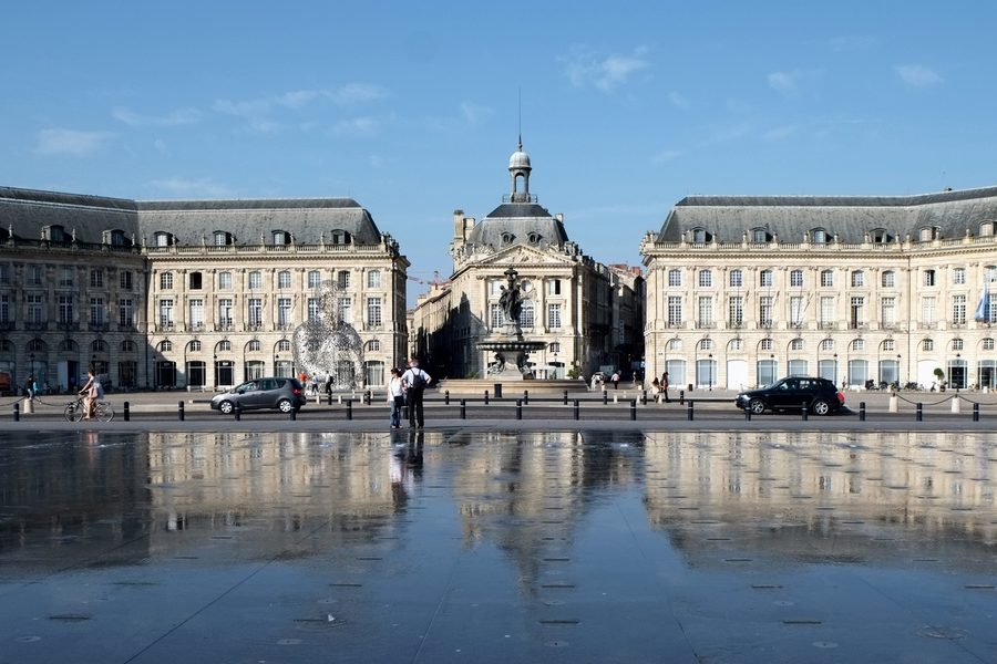 Place de la Bourse et le Miroir d’eau à Bordeaux