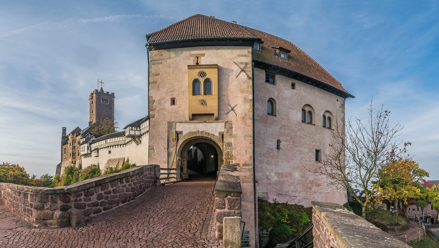 Vue extérieure du château de la Wartburg à Eisenach, Thuringe