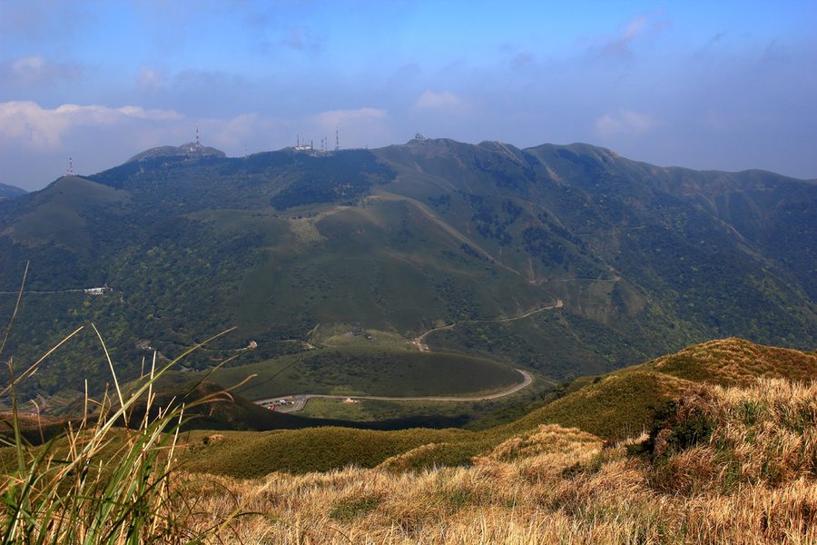 Paysage montagneux dans le parc national de Yangmingshan à Taïwan