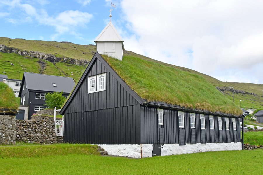 Église luthérienne de Kollafjørður aux Îles Féroé