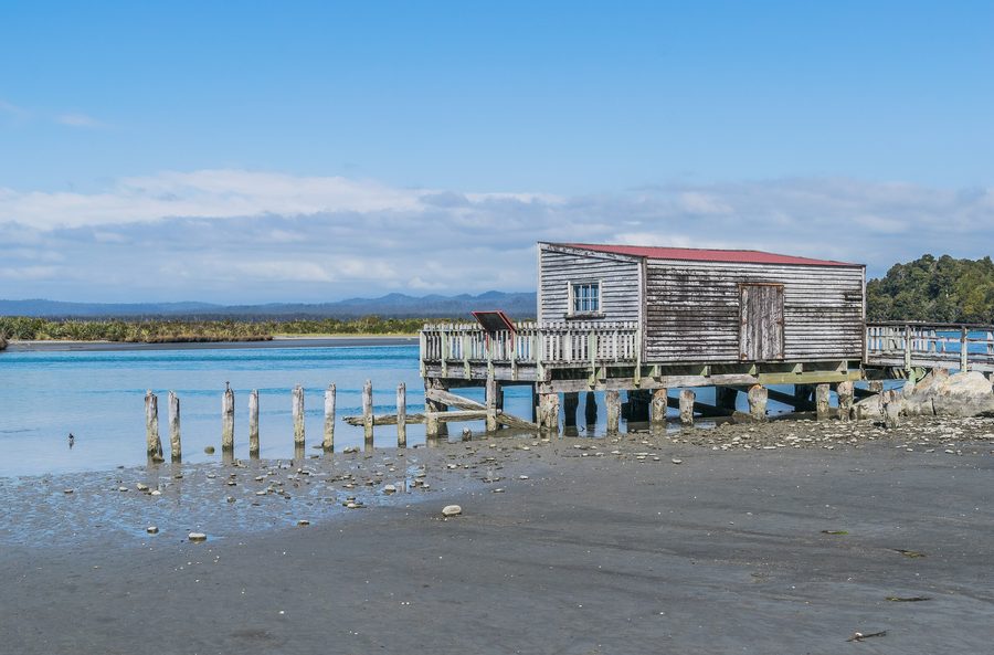 Lagune d’Okarito sur la côte ouest de l’île du Sud de la Nouvelle-Zélande