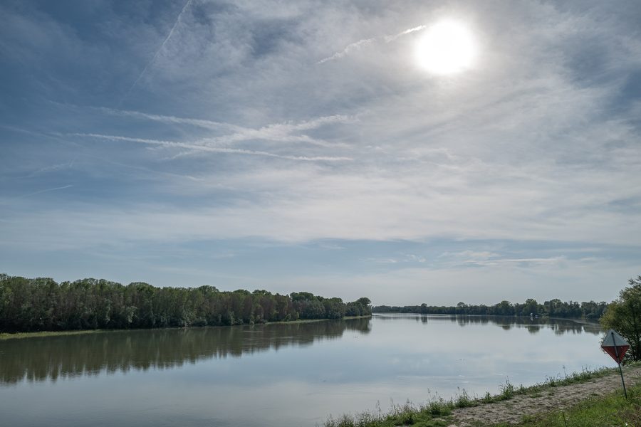 Le Pô près de Guarda Veneta dans la province de Rovigo