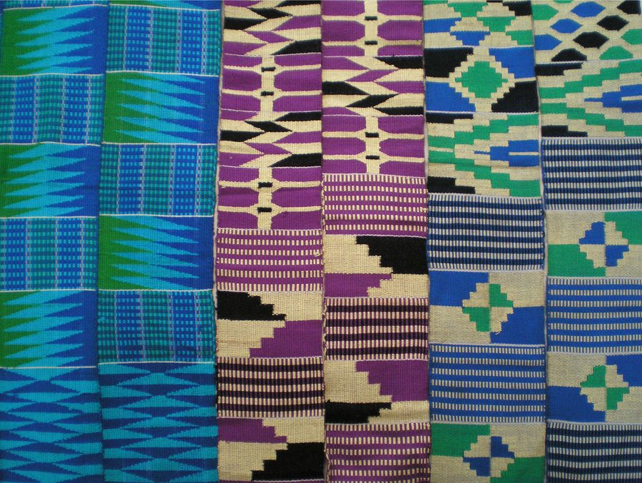 Bandes de kente ewe du Ghana