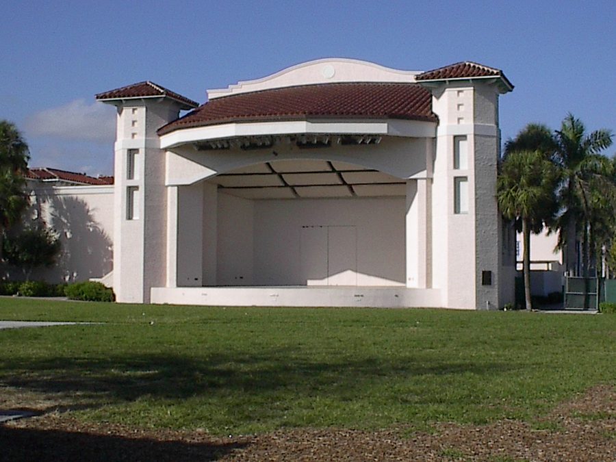 Amphithéâtre et pavillon d'événement à Old School Square à Delray Beach