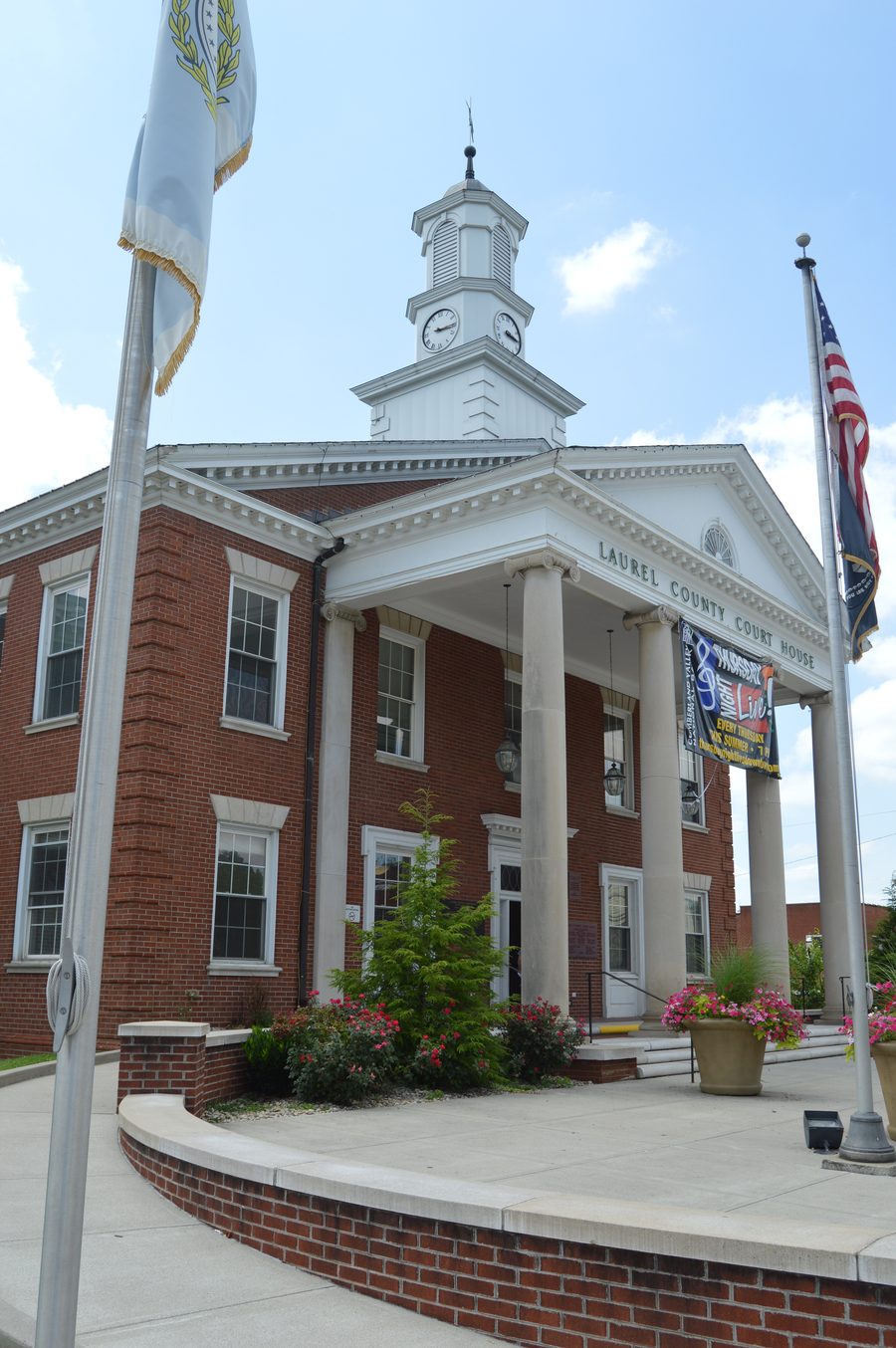 Palais de justice du comté de Laurel dans le centre-ville de London, Kentucky