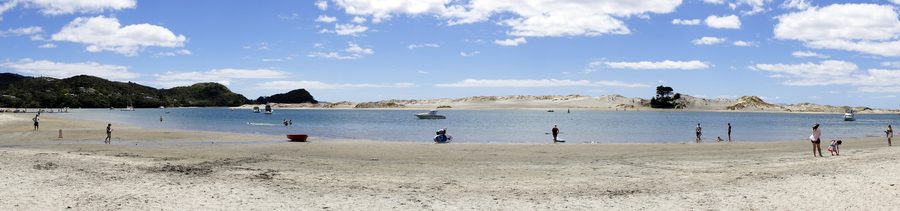 Partie inférieure du Mangawhai Harbour dans le district de Kaipara, Northland, Nouvelle-Zélande