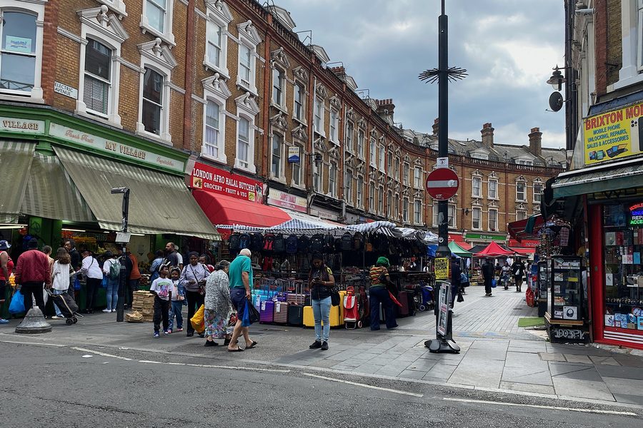 Brixton Market sur Electric Avenue à Brixton
