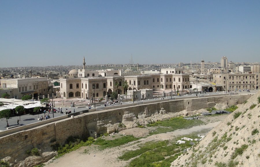 Vue depuis la citadelle d’Alep sur la ville historique