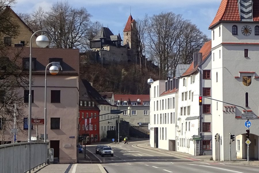 Vue depuis la Burghalde sur la vieille ville historique de Kempten