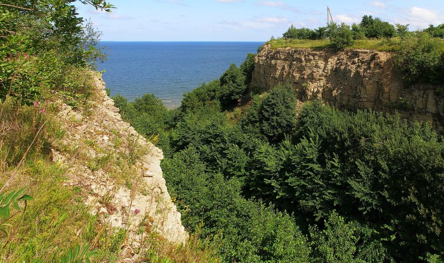 Klint baltique près de Saka en Estonie
