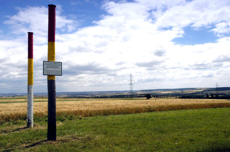 Marquage de frontière de l’ancienne ville celte sur le Sandberg près de Roseldorf