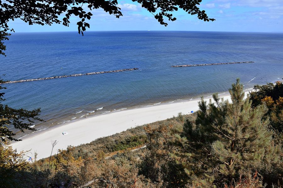 Vue depuis le Streckelsberg sur le paysage côtier près de Koserow sur Usedom