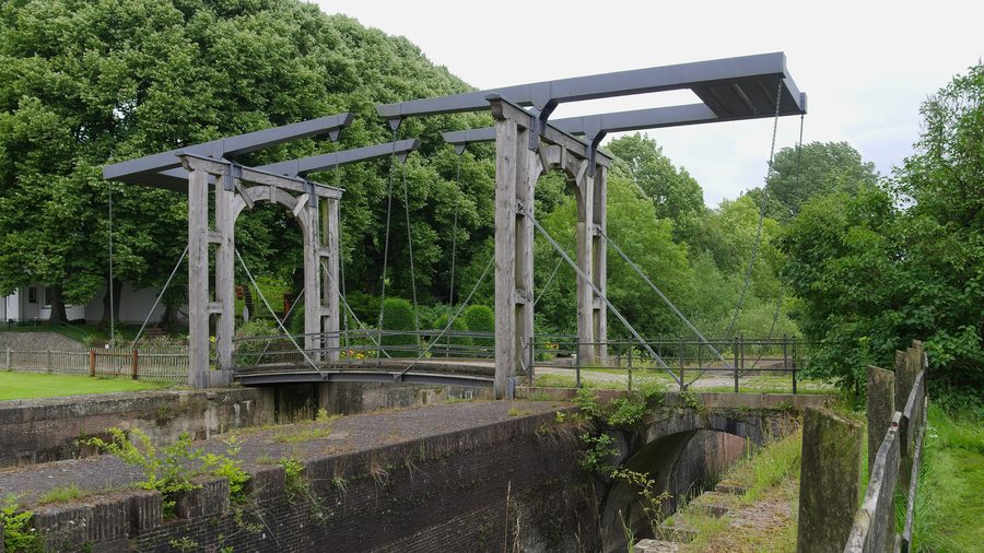 Écluse du canal Gut Klein Königsförde à Krummwisch, Schleswig-Holstein