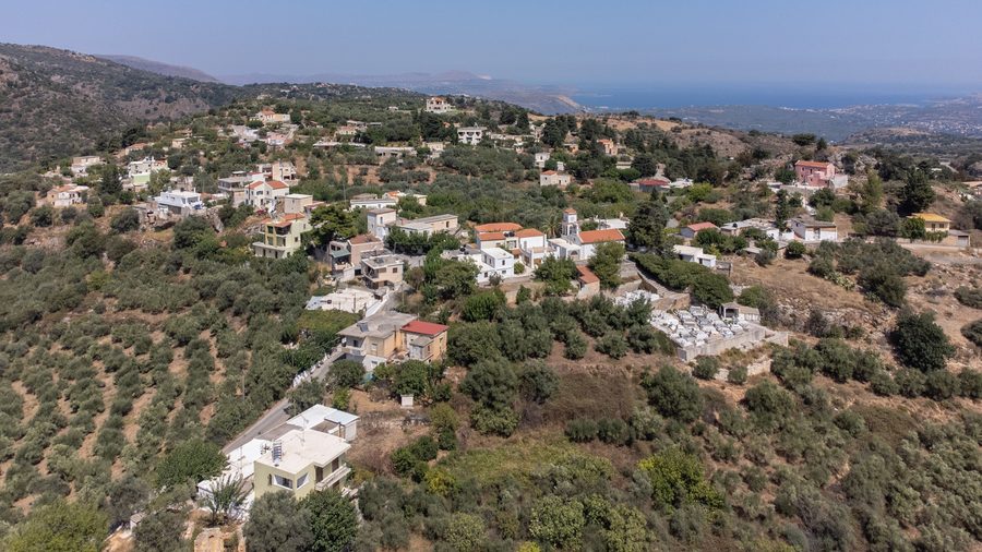 Vue aérienne de Ramni, Apokoronas, Crète